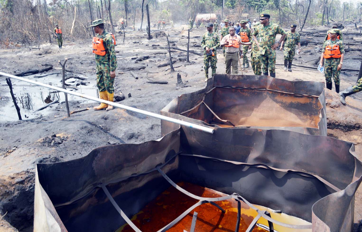 Nigerian Navy Busts AGO Storage Facility in Rivers State