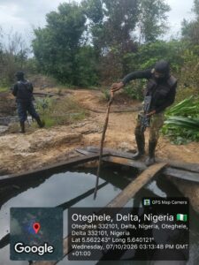 Nigerian Navy Discovers 40,000 Litres of Suspected Crude Oil in Delta